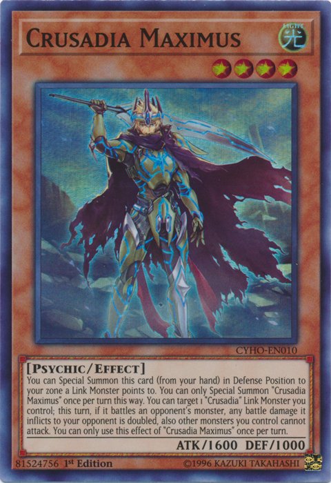 Crusadia Maximus [CYHO - EN010] Super Rare - Dark Crystal Cards