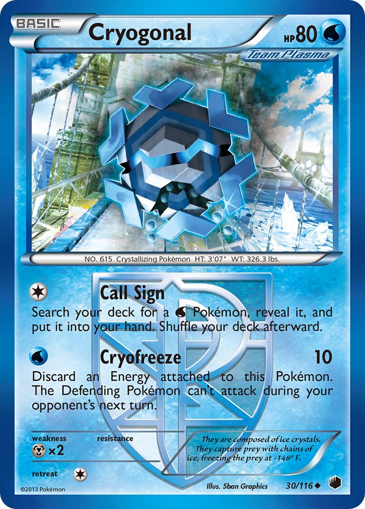 Cryogonal (30/116) [Black & White: Plasma Freeze] - Dark Crystal Cards