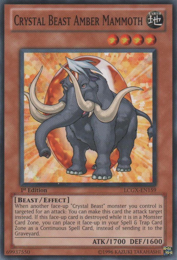 Crystal Beast Amber Mammoth [LCGX - EN159] Common - Dark Crystal Cards
