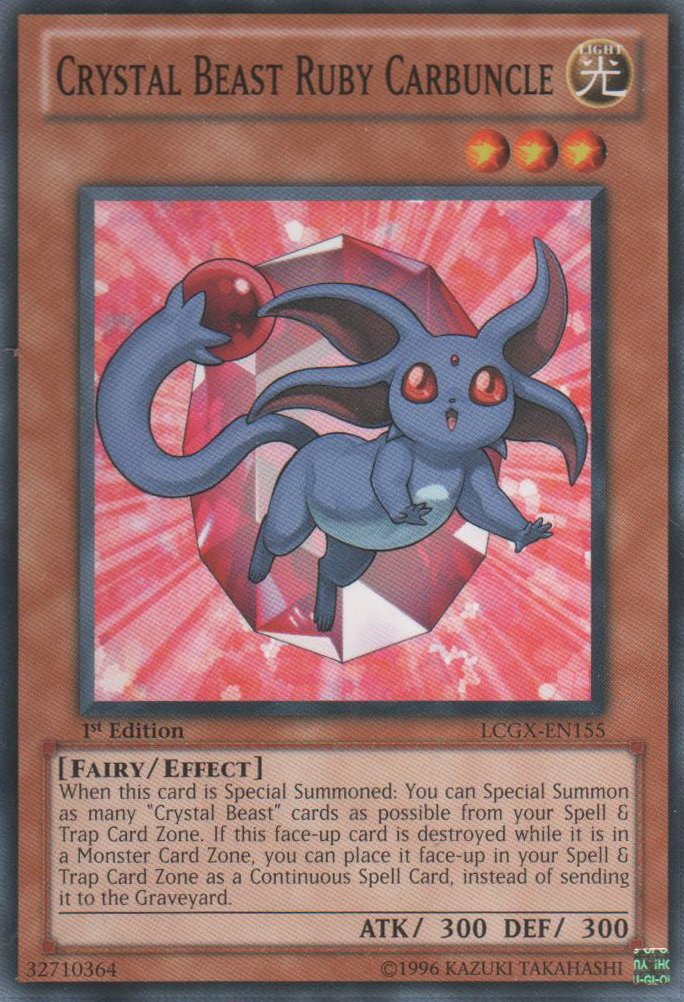 Crystal Beast Ruby Carbuncle [LCGX - EN155] Common - Dark Crystal Cards