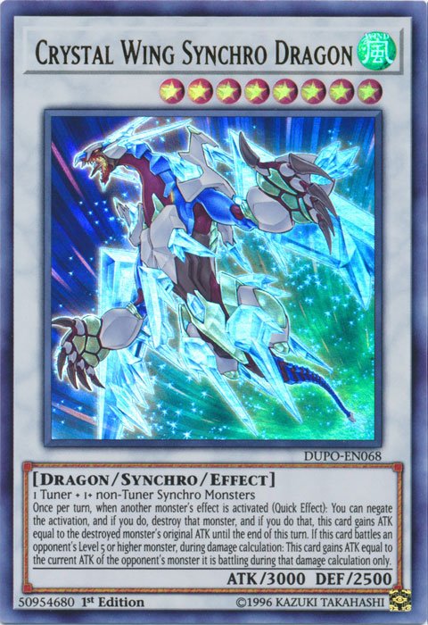 Crystal Wing Synchro Dragon [DUPO - EN068] Ultra Rare - Dark Crystal Cards