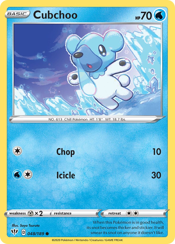 Cubchoo (048/189) [Sword & Shield: Darkness Ablaze] - Dark Crystal Cards