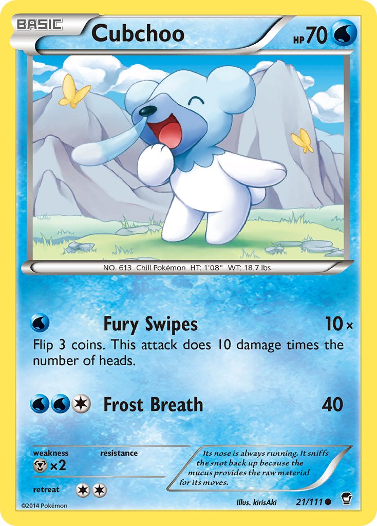 Cubchoo (21/111) [XY: Furious Fists] - Dark Crystal Cards