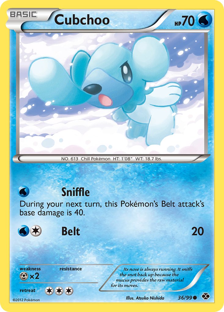 Cubchoo (36/99) [Black & White: Next Destinies] - Dark Crystal Cards