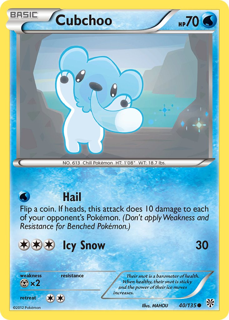 Cubchoo (40/135) [Black & White: Plasma Storm] - Dark Crystal Cards