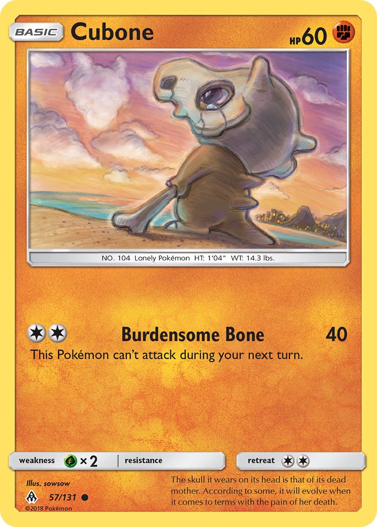 Cubone (57/131) [Sun & Moon: Forbidden Light] - Dark Crystal Cards