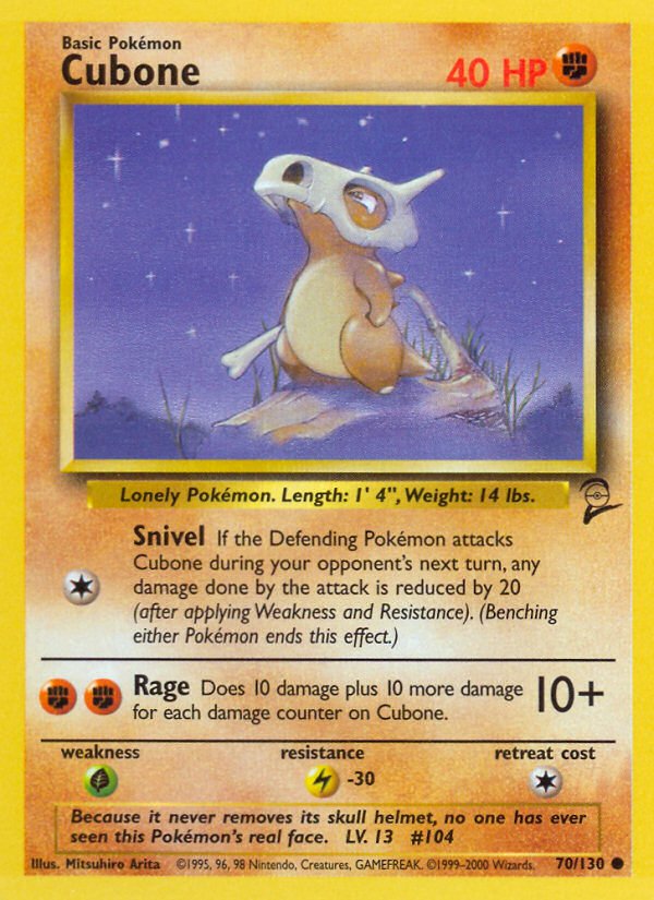 Cubone (70/130) [Base Set 2] - Dark Crystal Cards