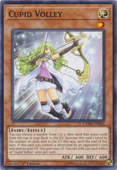 Cupid Volley [CYHO - EN024] Common - Dark Crystal Cards