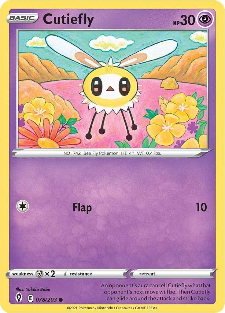 Cutiefly (078/203) [Sword & Shield: Evolving Skies] - Dark Crystal Cards