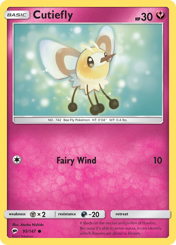 Cutiefly (95/147) [Sun & Moon: Burning Shadows] - Dark Crystal Cards