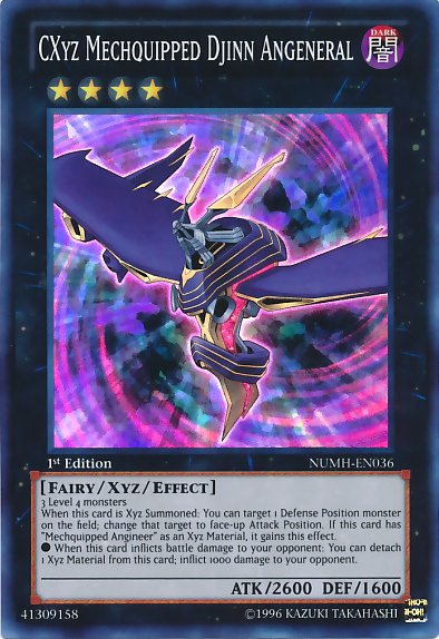 CXyz Mechquipped Djinn Angeneral [NUMH - EN036] Super Rare - Dark Crystal Cards