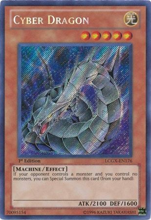 Cyber Dragon (Alternate Art) [LCGX - EN176] Secret Rare - Dark Crystal Cards