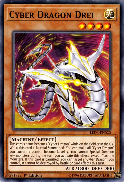 Cyber Dragon Drei [LED3 - EN020] Common - Dark Crystal Cards