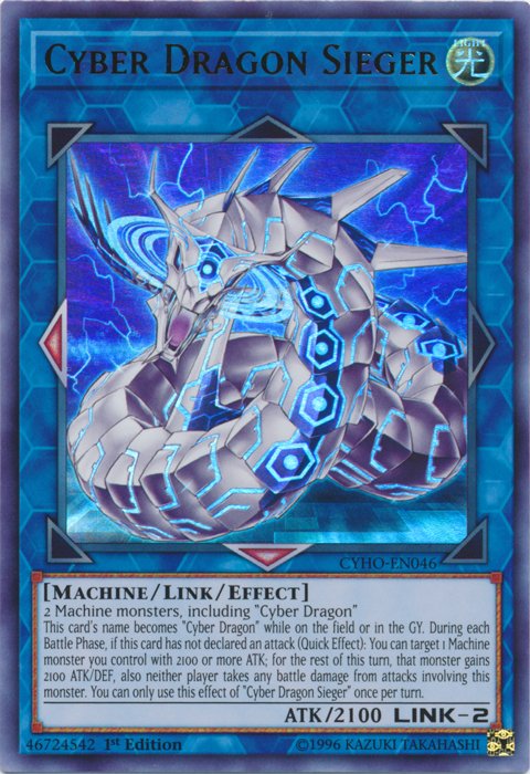 Cyber Dragon Sieger [CYHO - EN046] Ultra Rare - Dark Crystal Cards