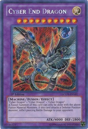 Cyber End Dragon (Alternate Art) [LCGX - EN182] Secret Rare - Dark Crystal Cards