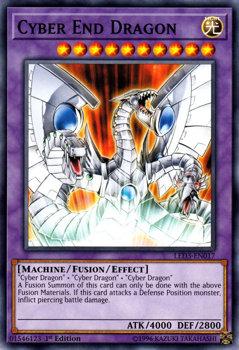 Cyber End Dragon [LED3 - EN017] Common - Dark Crystal Cards