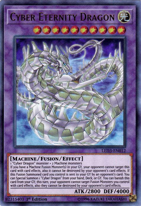 Cyber Eternity Dragon [LED3 - EN012] Ultra Rare - Dark Crystal Cards