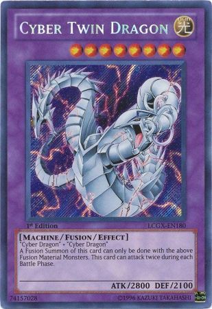 Cyber Twin Dragon [LCGX - EN180] Secret Rare - Dark Crystal Cards