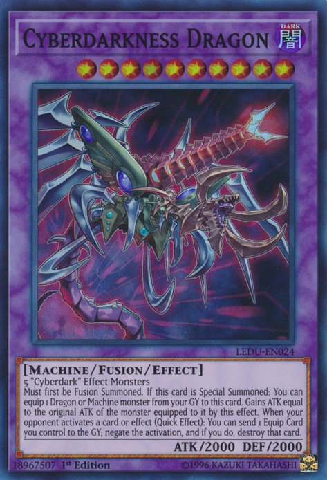 Cyberdarkness Dragon [LEDU - EN024] Super Rare - Dark Crystal Cards