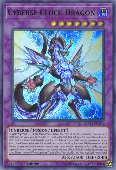 Cyberse Clock Dragon [SOFU - EN034] Ultra Rare - Dark Crystal Cards