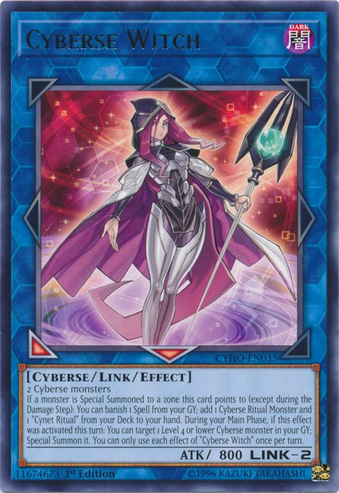 Cyberse Witch [CYHO - EN035] Rare - Dark Crystal Cards