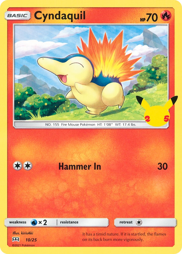 Cyndaquil (10/25) [McDonald's 25th Anniversary] - Dark Crystal Cards