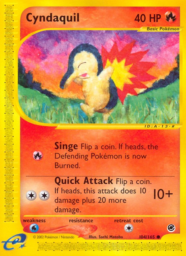 Cyndaquil (104/165) [Expedition: Base Set] - Dark Crystal Cards