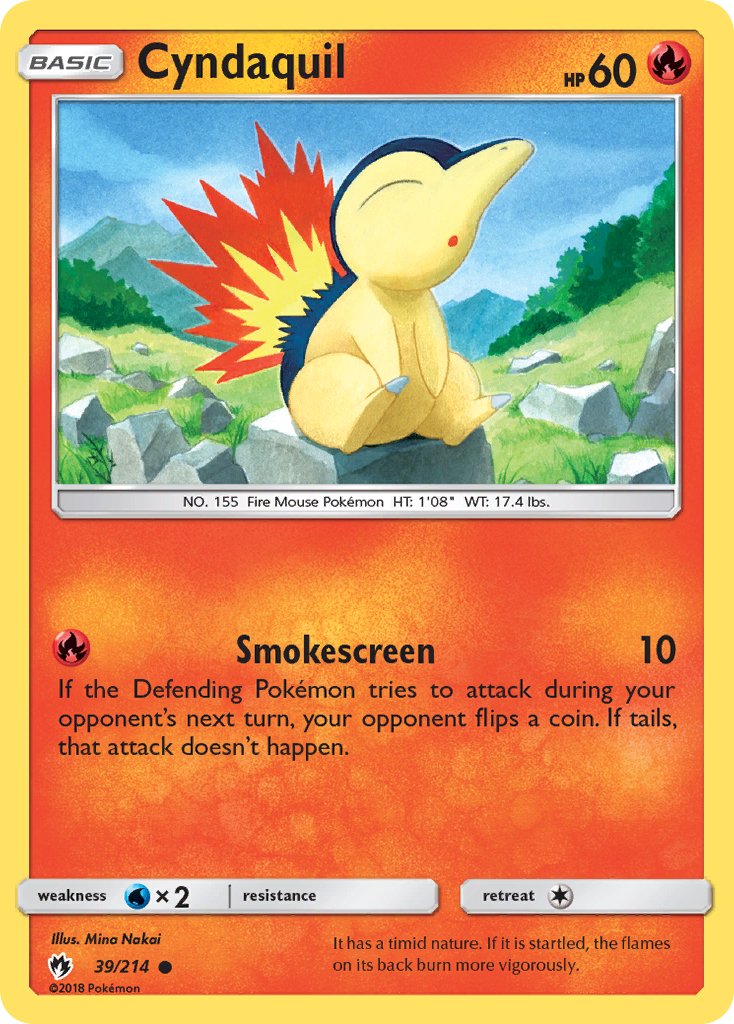 Cyndaquil (39/214) [Sun & Moon: Lost Thunder] - Dark Crystal Cards