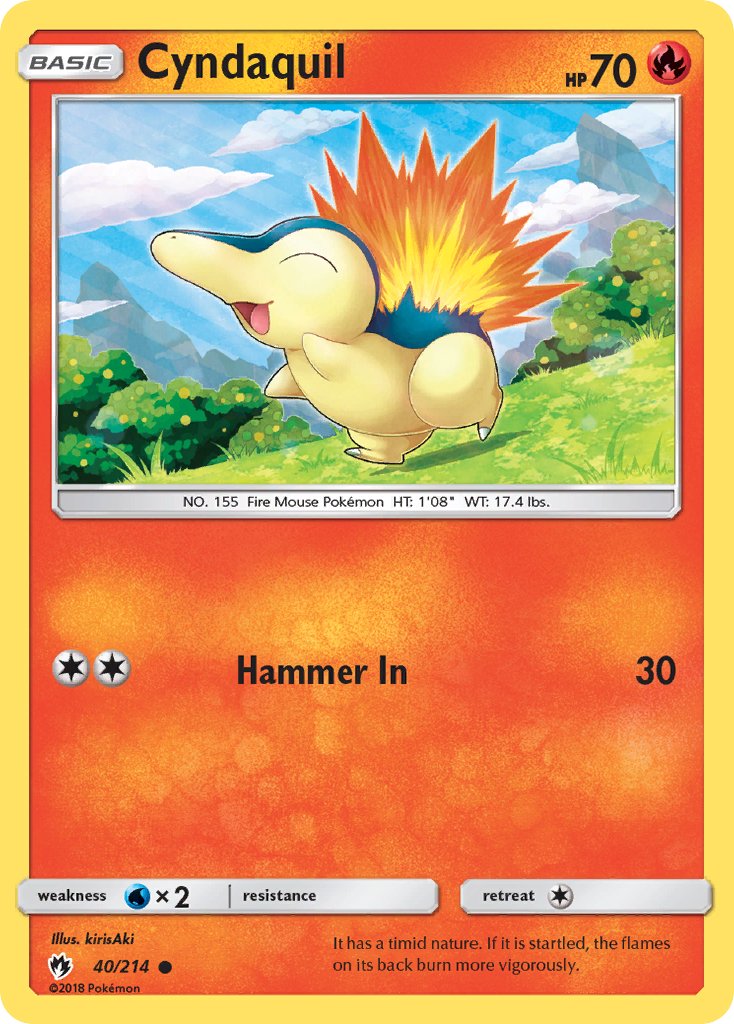 Cyndaquil (40/214) [Sun & Moon: Lost Thunder] - Dark Crystal Cards