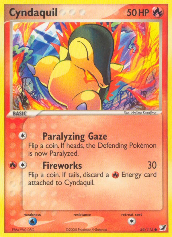 Cyndaquil (54/115) [EX: Unseen Forces] - Dark Crystal Cards