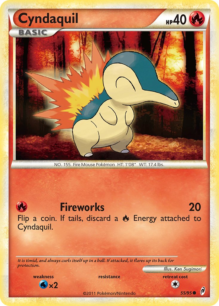 Cyndaquil (55/95) [HeartGold & SoulSilver: Call of Legends] - Dark Crystal Cards