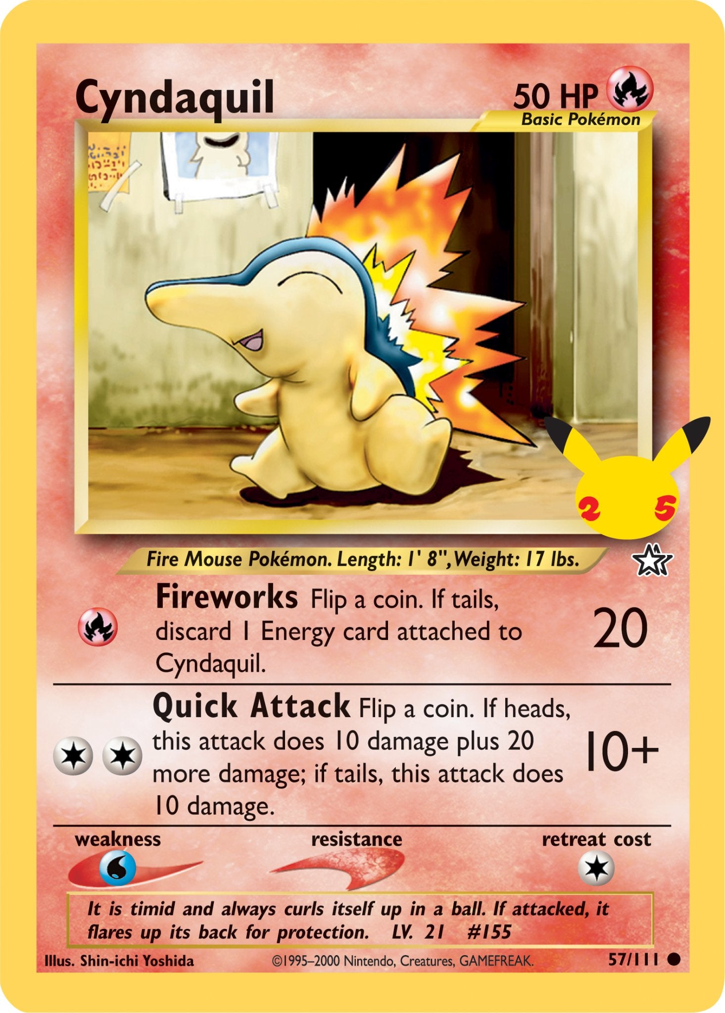 Cyndaquil (57/111) (Jumbo Card) [First Partner Pack] - Dark Crystal Cards