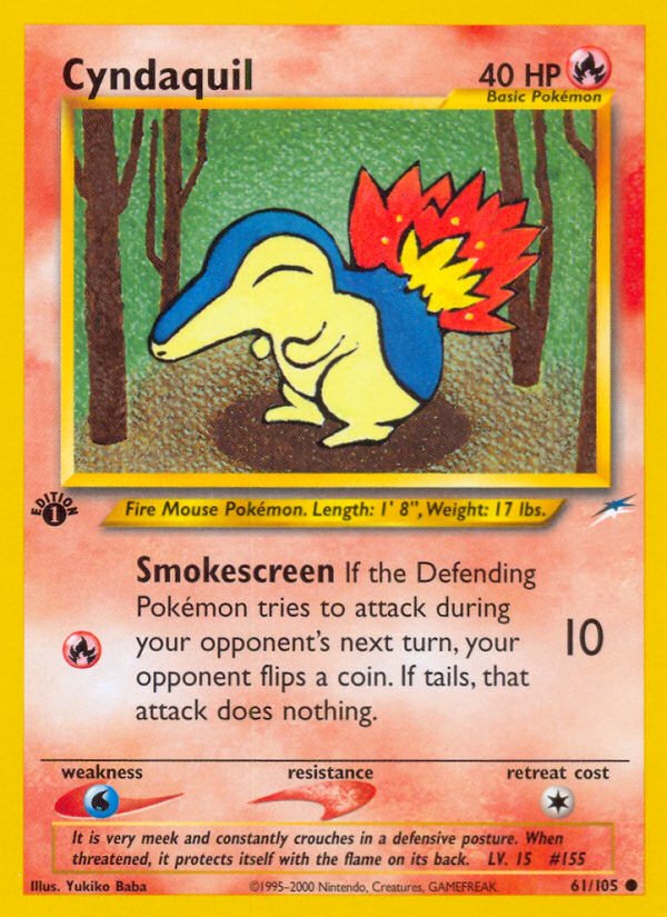 Cyndaquil (61/105) [Neo Destiny 1st Edition] - Dark Crystal Cards