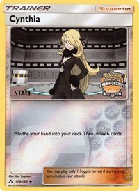 Cynthia (119/156) (Staff Regional Championship Promo) [Sun & Moon: Ultra Prism] - Dark Crystal Cards