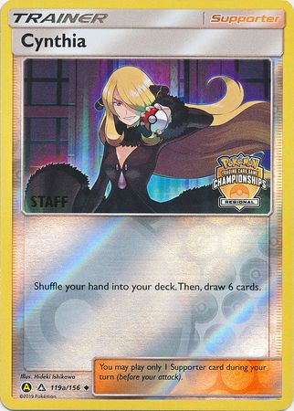 Cynthia (119a/156) (Regional Championship Promo Staff) [Sun & Moon: Ultra Prism] - Dark Crystal Cards