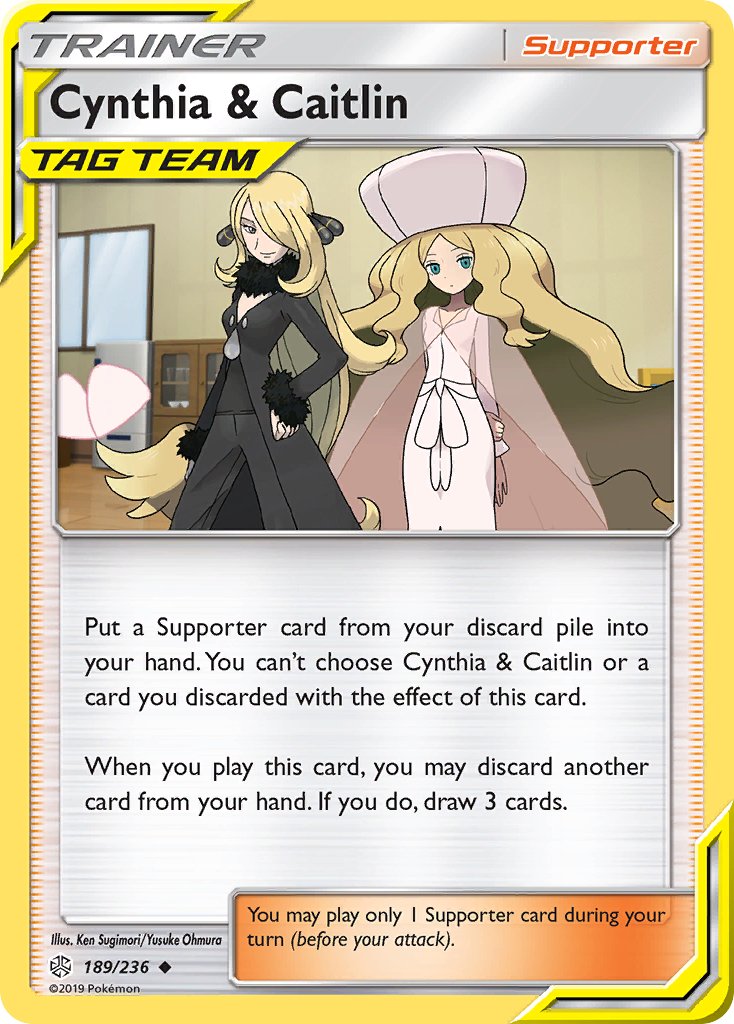 Cynthia & Caitlin (189/236) [Sun & Moon: Cosmic Eclipse] - Dark Crystal Cards