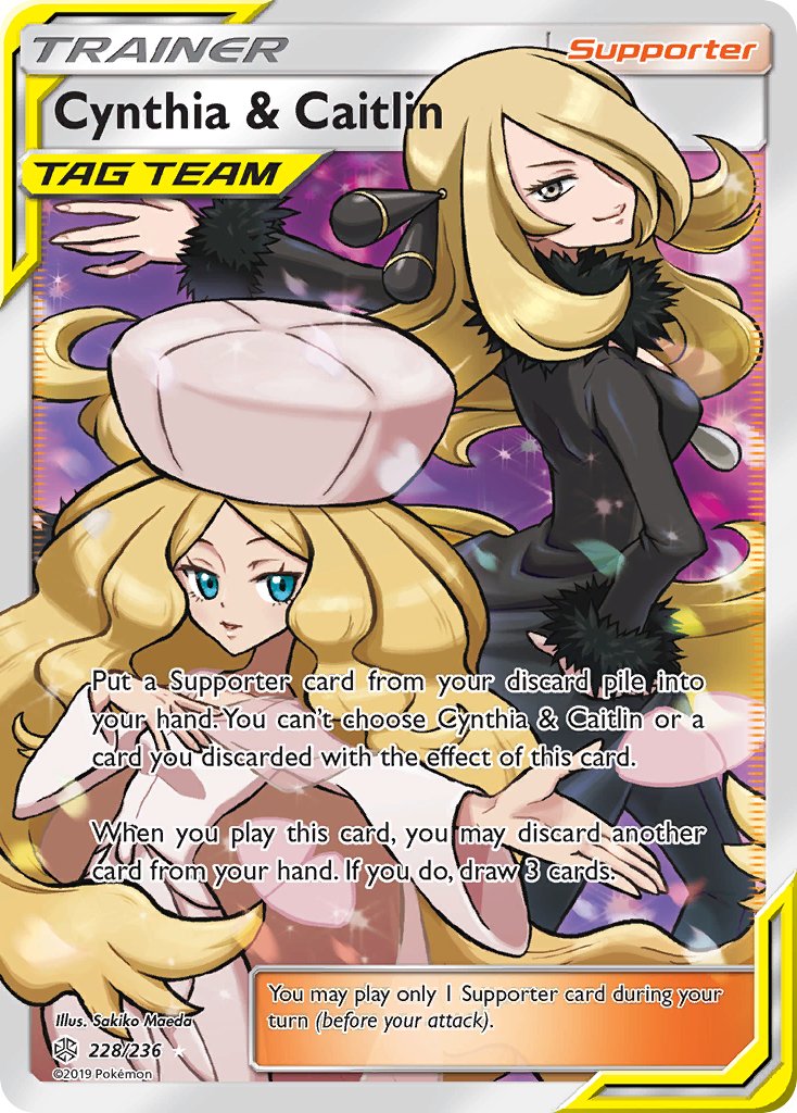 Cynthia & Caitlin (228/236) [Sun & Moon: Cosmic Eclipse] - Dark Crystal Cards