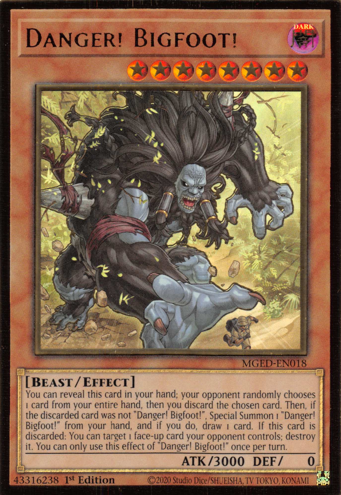 Danger! Bigfoot! [MGED - EN018] Gold Rare - Dark Crystal Cards