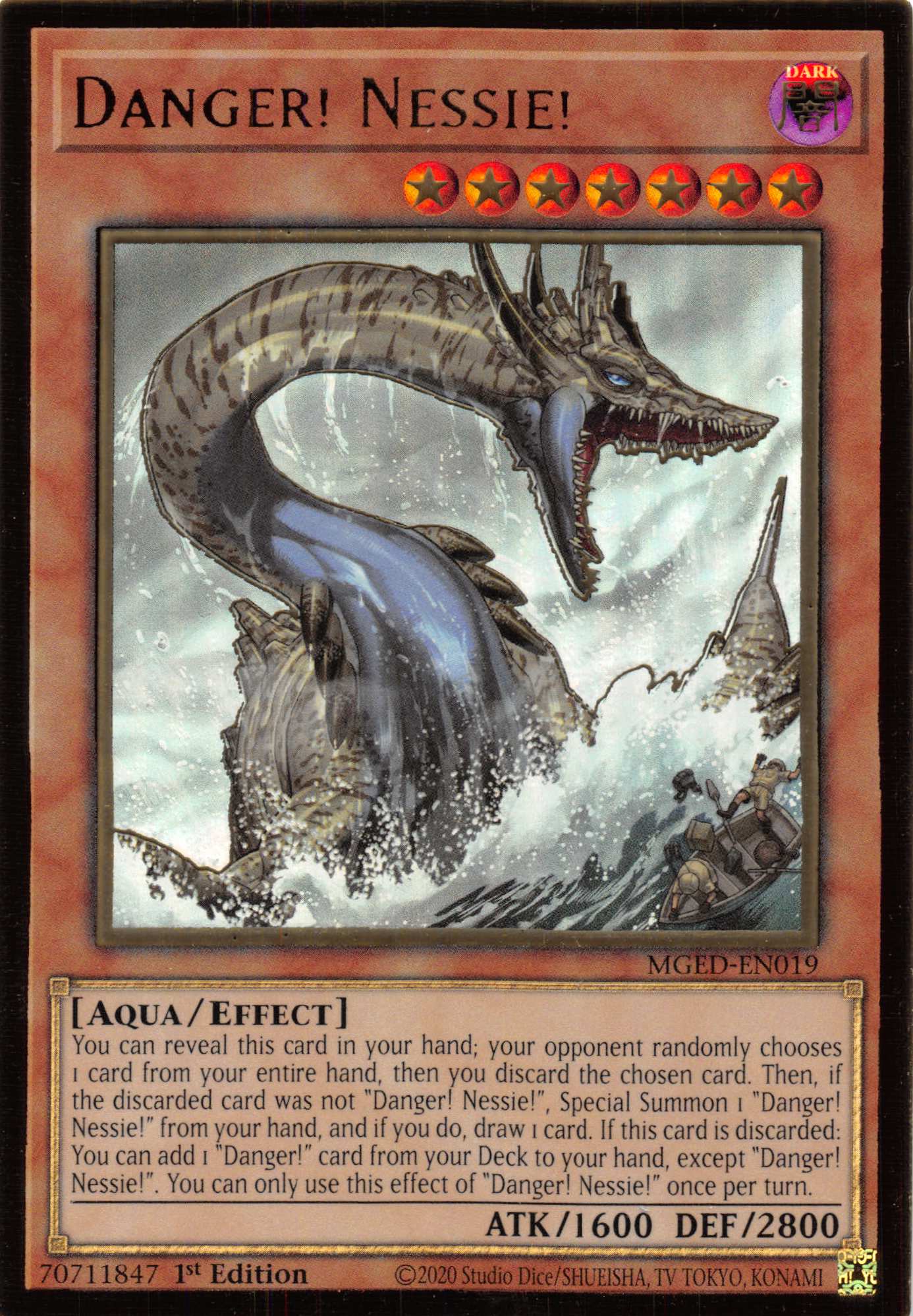 Danger! Nessie! [MGED - EN019] Gold Rare - Dark Crystal Cards