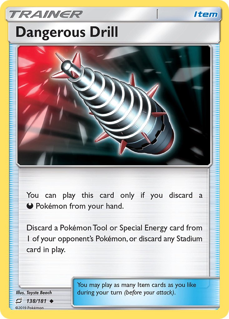 Dangerous Drill (138/181) [Sun & Moon: Team Up] - Dark Crystal Cards