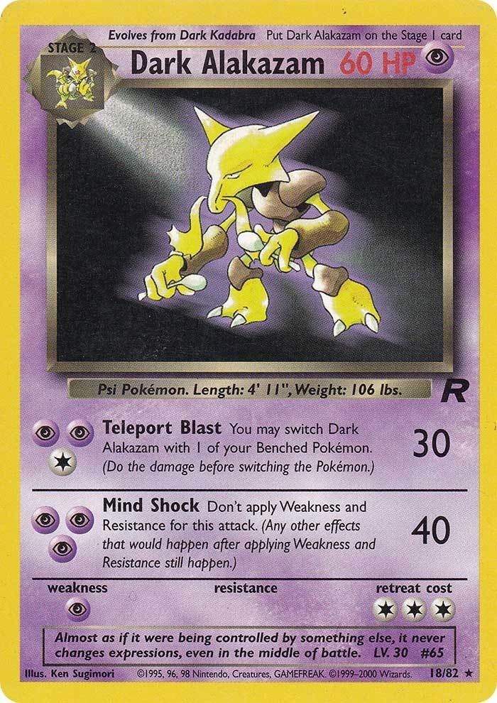 Dark Alakazam (18/82) [Team Rocket Unlimited] - Dark Crystal Cards