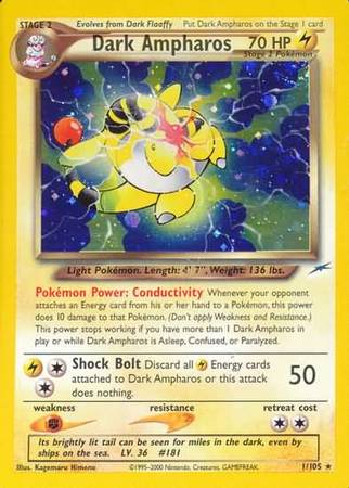 Dark Ampharos (1/105) [Neo Destiny Unlimited] - Dark Crystal Cards