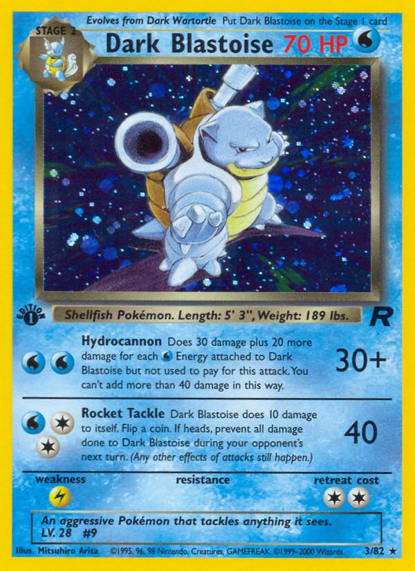 Dark Blastoise (3/82) [Team Rocket 1st Edition] - Dark Crystal Cards