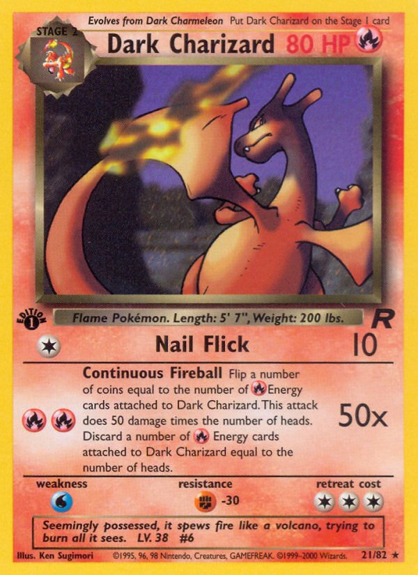 Dark Charizard (21/82) [Team Rocket 1st Edition] - Dark Crystal Cards