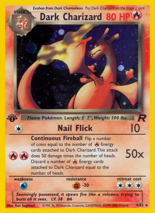 Dark Charizard (4/82) [Team Rocket 1st Edition] - Dark Crystal Cards