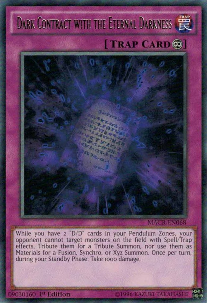 Dark Contract with the Eternal Darkness [MACR - EN068] Rare - Dark Crystal Cards