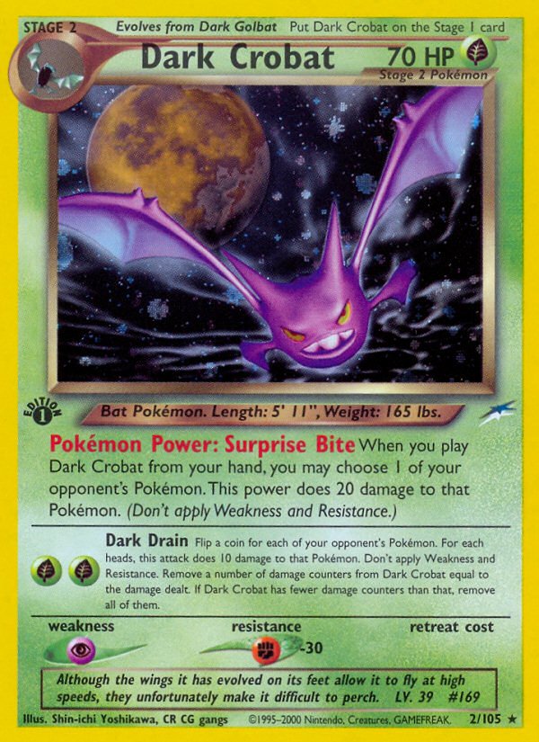 Dark Crobat (2/105) [Neo Destiny 1st Edition] - Dark Crystal Cards