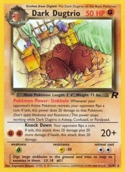 Dark Dugtrio (23/82) [Team Rocket Unlimited] - Dark Crystal Cards