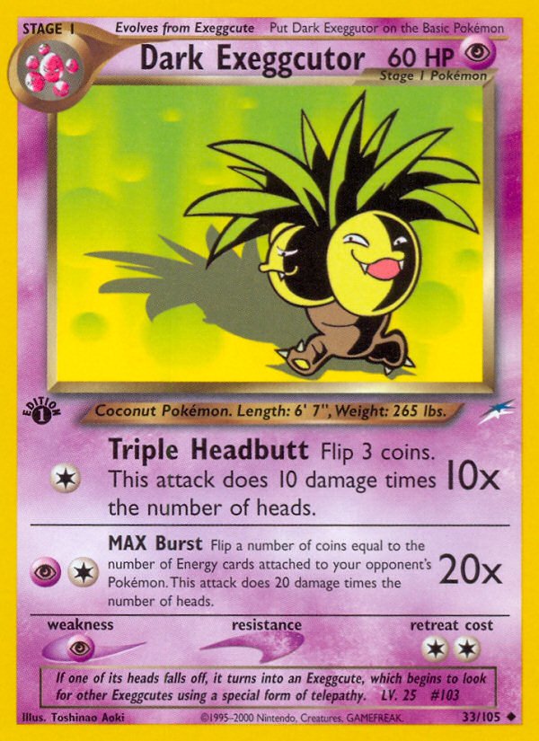 Dark Exeggutor (33/105) [Neo Destiny 1st Edition] - Dark Crystal Cards