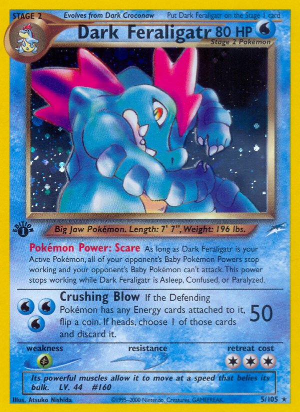 Dark Feraligatr (5/105) [Neo Destiny 1st Edition] - Dark Crystal Cards